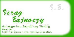 virag bajnoczy business card